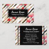 *~* Chic-rote Mohnblumen-Glitzer-mit Blumenfolie Visitenkarte (Vorne/Hinten)