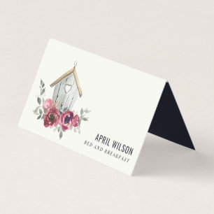 CHIC ROTE ROSE FLORAL HOLZ ZUHAUSE BLEIBE BED FRÜ VISITENKARTEN