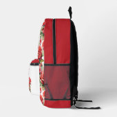 Chic Rote Rosen Bedruckter Rucksack (Rechts)