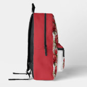 Chic Rote Rosen Bedruckter Rucksack (Links)