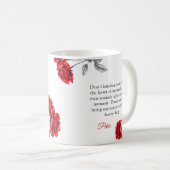 Chic Rote Rosen Best Oma Kaffeetasse (VorderseiteRechts)
