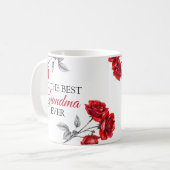 Chic Rote Rosen Best Oma Kaffeetasse (Vorderseite Links)