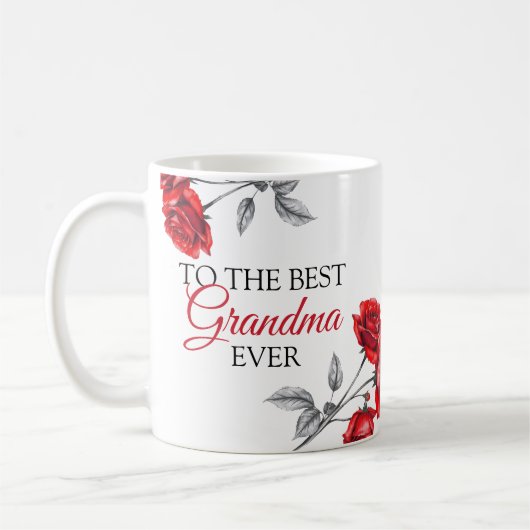 Chic Rote Rosen Best Oma Kaffeetasse (Links)