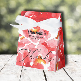 Chic Rote Rosen Brautparty Geschenkschachtel