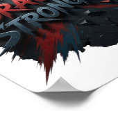 Chic rotes BRAVER STRONGER Design Poster (Ecke)