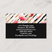 *~*Chic rotes Visitenkarte (Rückseite)