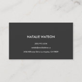 Chic Rough IMITATE Gold Diagonal Black Modern Visitenkarte (Rückseite)