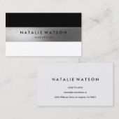 Chic Rough IMITATE Silver Strip Schwarz-weiß Moder Visitenkarte (Vorne/Hinten)