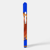 Chic Round Hakuna Matata Navy Blue Kollektion Case-Mate iPhone Hülle (Rückseite / Links)