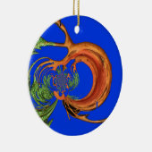 Chic Round Hakuna Matata Navy Blue Kollektion Keramikornament (Rechts)