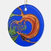 Chic Round Hakuna Matata Navy Blue Kollektion Keramikornament (Links)