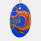 Chic Round Hakuna Matata Navy Blue Kollektion Keramikornament (Links)