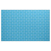Chic Rows of Daisis auf Sky Blue Custom Fabric Stoff (Yard (91,4 cm))