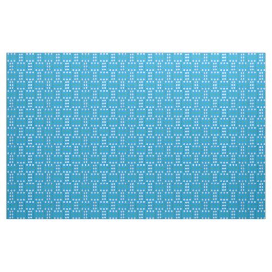 Chic Rows of Daisis auf Sky Blue Custom Fabric Stoff (Yard (91,4 cm))