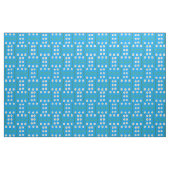 Chic Rows of Daisis auf Sky Blue Custom Fabric Stoff (Fat Quarter (45,7 x 55,9 cm))