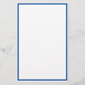 Chic Royal Blue Anchor Monogram Stationery Briefpapier (Rückseite)