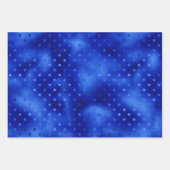 Chic Royal Blue Foil Hanukkah Wrapping Paper Sheet Geschenkpapier Set (Vorderseite 3)