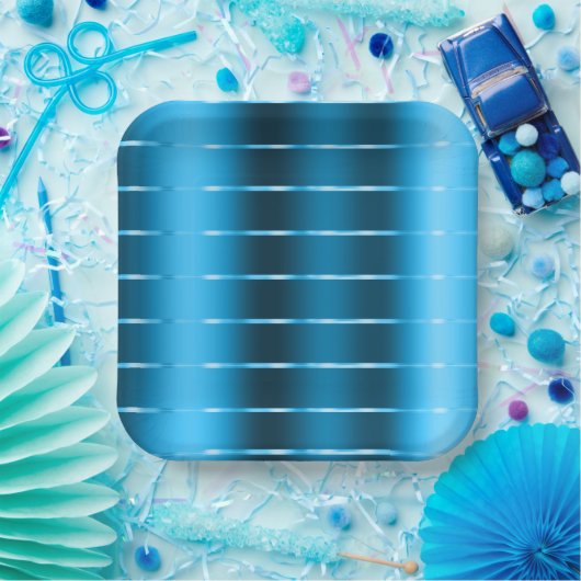 Chic Royal Blue Ribbon Brautparty Pappteller (Party)