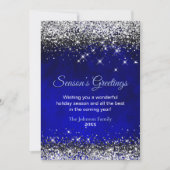 Chic Royal Blue Silber Glitzer Weihnachten Neues J (Vorderseite)