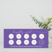 CHIC ROYAL LILA LOYALTY CARD 10 BUSINESS LOGO (Stehend Vorderseite)