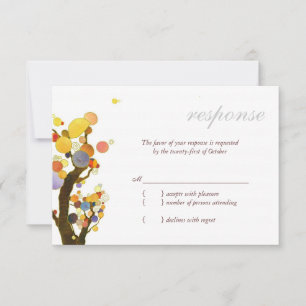 Chic Rural Trees Outdoor Wedding RSVP