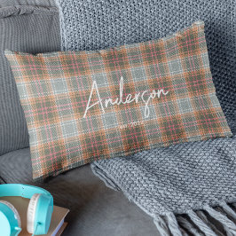 Chic Rust Color beeinflusst Kariert Lendenkissen