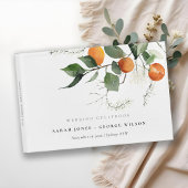 Chic Rustic Boho Orange Blossom Botanische Hochzei Gästebuch