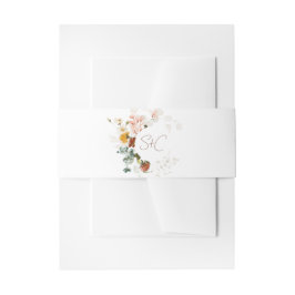 Chic Rustic Boho Wildblume Blumengarten Hochzeit Einladungsbanderole