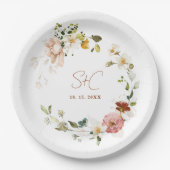 Chic Rustic Boho Wildblume Blumengarten Pappteller (Vorderseite)