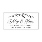 Chic Rustic Boho Wildblume Wedding Rücksendeadress Permastempel (Design)