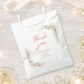 Chic Rustic botanische Rose Hochzeit Geschenktütchen (Ausgeschnitten)