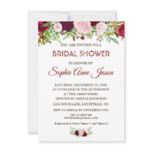 Chic Rustic Burgundy Marsala Brautparty