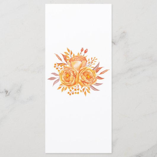 Chic Rustic Burnt Orange Terracotta auf dem Monte  Menükarte (Rückseite)