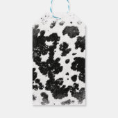 Chic Rustic Cow Print Hot Pink 30th Birthday Party Geschenkanhänger (Rückseite)
