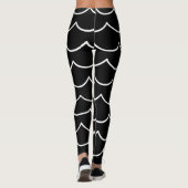 Chic Rustic Elegant Black & White Leggings (Rückseite)