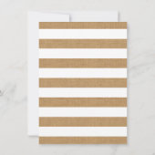 Chic Rustic Floral Burlap Streifen Hochzeit einlad Einladung (Rückseite)