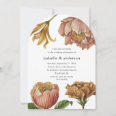 Chic Rustic Floral Foto Arch Wedding Einladung (Vorderseite)