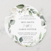 Chic Rustic Greenerie Leafy Foliage Einladung (Vorne/Hinten)