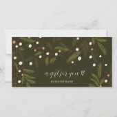 Chic Rustic Greenery Winter Holiday Weihnachtslogo (Vorderseite)