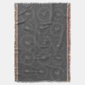 Chic Rustic Heart Pattern Grau Farbe Decken (Vorderseite Vertikal)