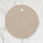 Chic Rustic Minimal Olive Branch Foliage Hochzeit Geschenkanhänger (Rückseite)