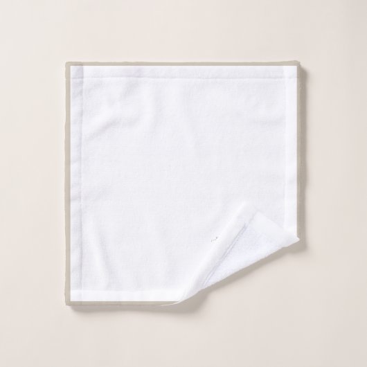 Chic Rustic Modern Beige Monogram Badhandtuch Set (Waschlappen)