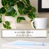 Chic Rustic Modern Beige Monogram Namensplakette