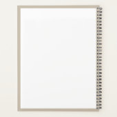 Chic Rustic Modern Beige Monogram School Office Planer (Rückseite)