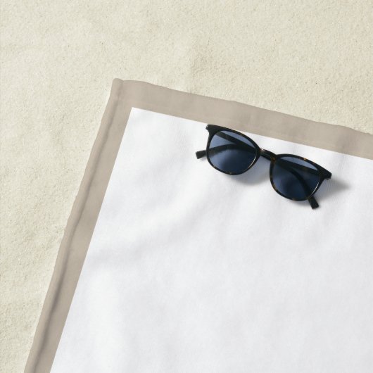 Chic Rustic Modern Beige Monogram Strandtuch (Beispiel)