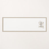 Chic Rustic Modern Beige Monogram Yogamatte (Vorderseite (Horizontal))