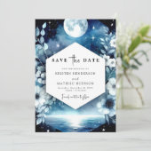 Chic Rustic Moonlit Wedding Save The Date (Stehend Vorderseite)