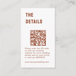 Chic Rustic Morden Minimalistische Hochzeit Begleitkarte