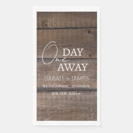 Chic Rustic One Day Away Probe Dinner Hochzeit Serviette