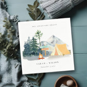 Chic Rustic Pine Woods Camping Mountain Wedding Serviette